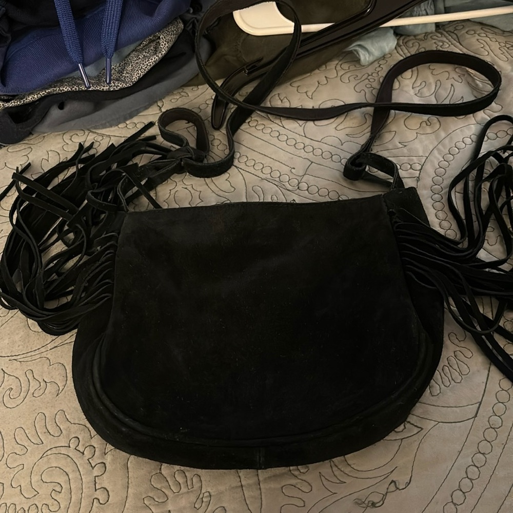 Coachella style suede fringe bag